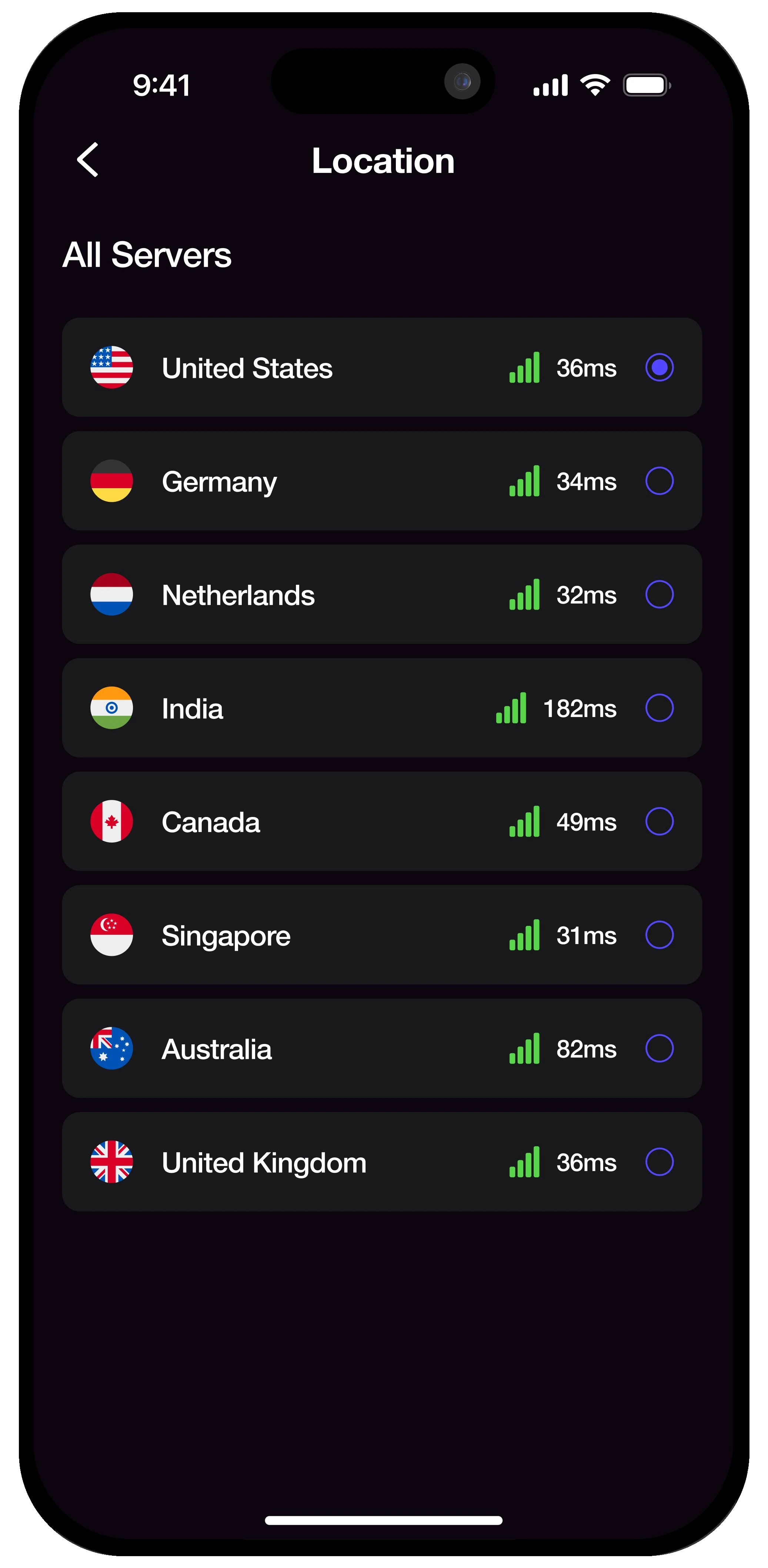 Server locations
